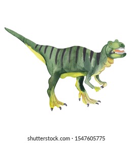 Watercolor Dinosaur Illustration Cute Dino High Resolution Hand Painted 