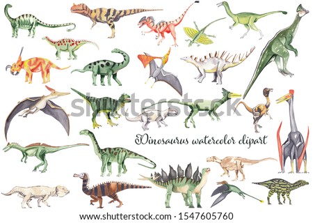 Watercolor dinosaur illustration Cute dino High resolution hand painted 
