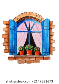 387 Watercolor open window Images, Stock Photos & Vectors | Shutterstock