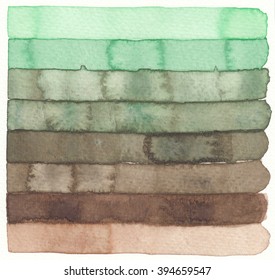 Watercolor Earth Tones Stripe Pattern