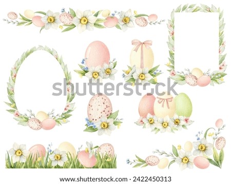 Similar – Image, Stock Photo Easter bouquet with colorful wooden eggs