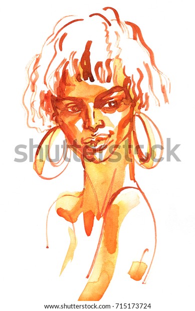 Watercolor Fashion Illustration Hand Drawn Beauty Stock Illustration 715173724 Shutterstock 