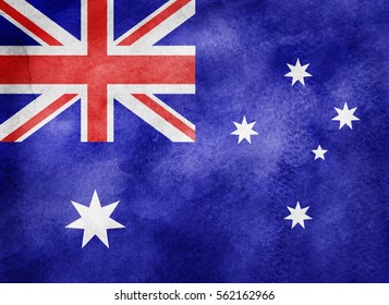 Australia Flag Isolated On White Background Stock Vector (Royalty Free ...