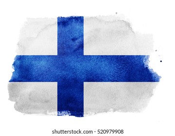 Watercolor flag background. Finland - Powered by Shutterstock