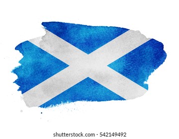 Watercolor Flag Background. Scotland