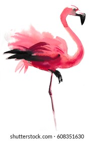 Watercolor Flamingo