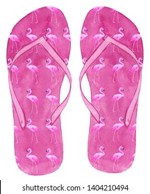 Watercolor Flip Flops Illustration, Flip Flops Clipart