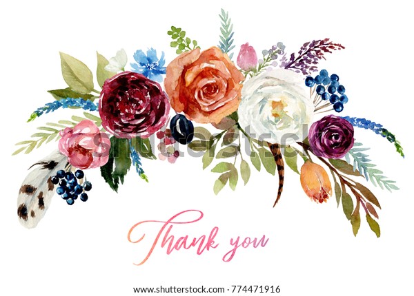 Illustration De Stock De Bouquet Floral A L Aquarelle Arrangement