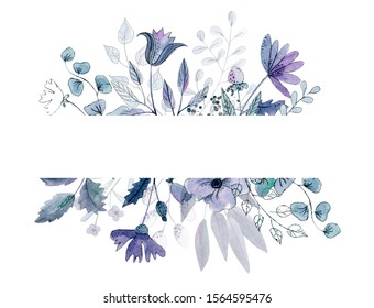 dusty blue floral
