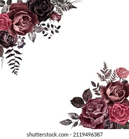 77 Watercolor Floral Gothic Arrangement Isolated Images, Stock Photos ...