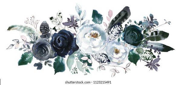 Navy Watercolor Images, Stock Photos & Vectors | Shutterstock