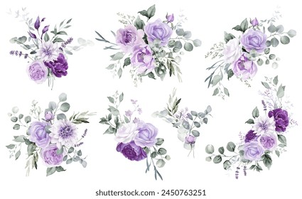 Acuarela floral Clipart 