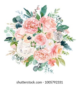 Watercolor floral illustration 