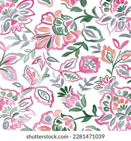watercolor floral pattern paisley pattern