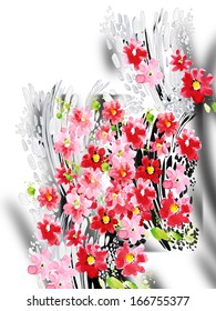 Watercolor floral print
