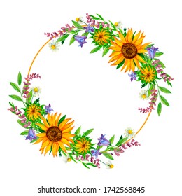 Download Sunflower Wreath High Res Stock Images Shutterstock