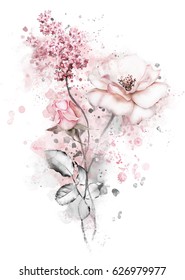 Watercolor Flower Background Images Stock Photos Vectors