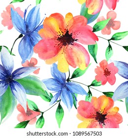 Watercolor Flowers You Can Use Greeting Stock Illustration 1089567503 ...