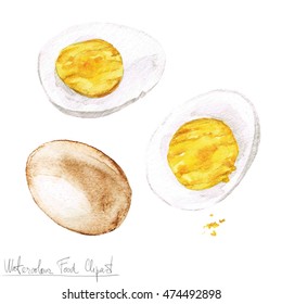 Watercolor Food Clipart - Egg