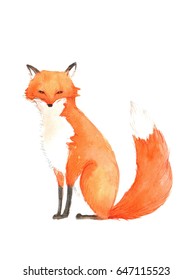 Watercolor Fox