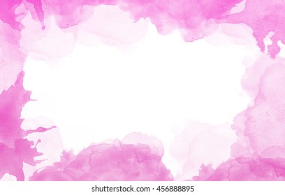 Watercolor Frame Copy Space Text Inside Stock Illustration 456888895 ...