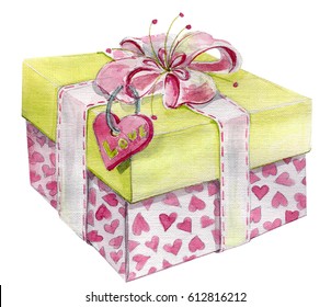 Watercolor Gift Box