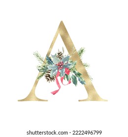 2,243 Christmas Alphabet Watercolor Images, Stock Photos & Vectors ...