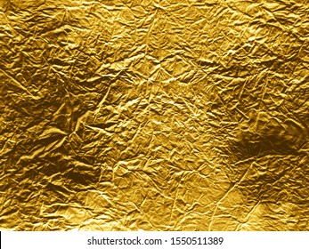 Watercolor Gold Paper. Abstract Metal Illustration. Handmade Antique Scratched Soaked Paper. Yellow Shine Luxury Alloy Surface. Gold Paper Texture.