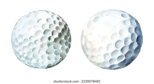 Watercolor Golf ball. Illustration clipart isolated on white background. - Powered by Shutterstock