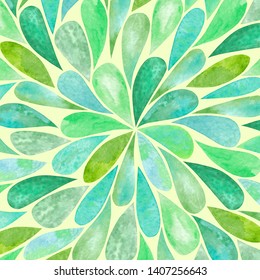 Watercolor Green Background In Eco Style. For Cover Design, Screensavers, Inscriptions. Topics: Ecology, Nature. Instagram Template