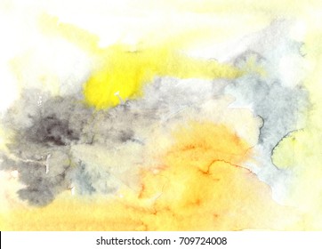 Watercolor hand drawn background gradient  aquarelle abstract wash drawing blots