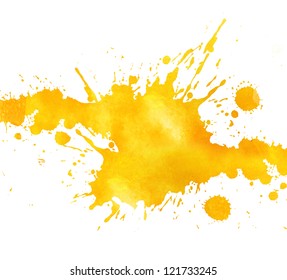 Watercolor Hand Drawn Paint Splash Stock Illustration 121733245 ...