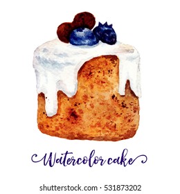 デコレーションケーキ 水彩 の画像 写真素材 ベクター画像 Shutterstock