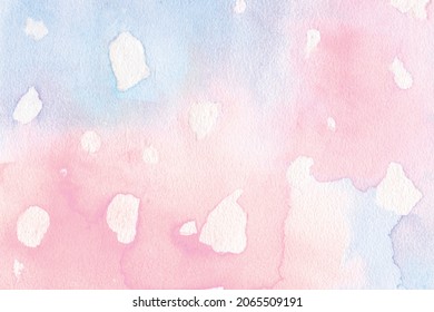 Watercolor handdrawn background paper texture. Light pastel red, coral, blue, white colors. Sprayed points. Nice grain texture paper. Hand made brush artistic painting. Background for business card - Powered by Shutterstock