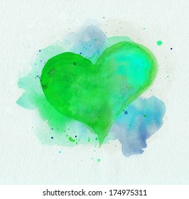 27,458 Green heart watercolor Images, Stock Photos & Vectors | Shutterstock