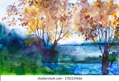 1,157 Taiga landscape painting Images, Stock Photos & Vectors ...