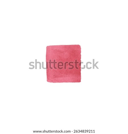 Watercolor illustration bold rectangular square red scarlet bright spot blot zig zag hand drawn features a striking zigzag pattern in vibrant scarlet and red hues, creating an eye-catching and dynamic