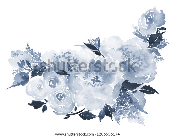 indigo flower watercolor png