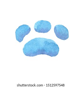 Watercolor Dogs Paw Illustration Cats Paw Stock Illustration 786468751