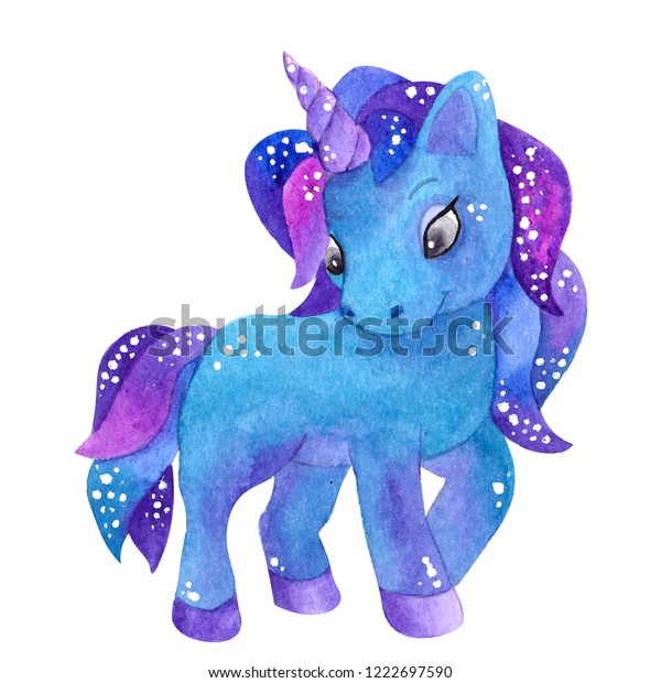 Watercolor Illustration Cute Unicorn Stock Illustration Shutterstock