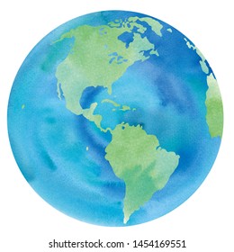 Planet Earth Watercolor Images, Stock Photos & Vectors | Shutterstock