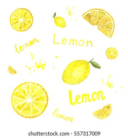 Summer Set Lemonade Ingredients Lemon Lemon Stock Vector (Royalty Free ...