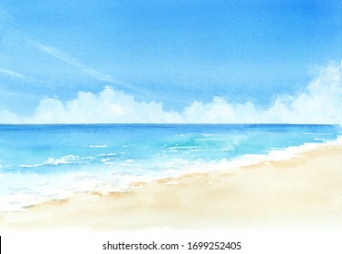 水彩海洋图片 库存照片和矢量图 Shutterstock