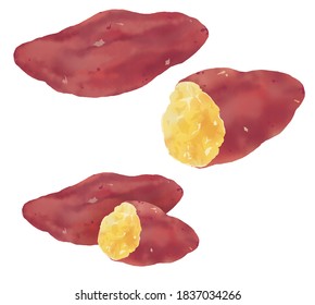 焼き芋 のイラスト素材 画像 ベクター画像 Shutterstock