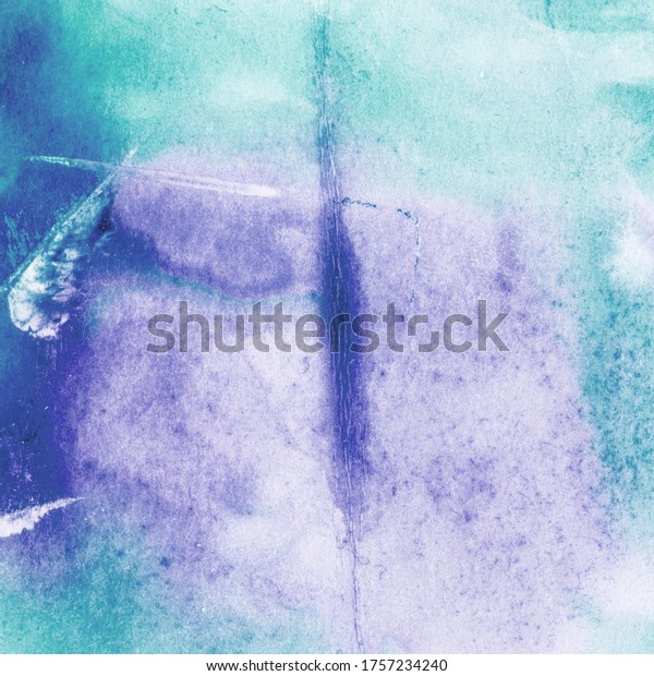水彩イラスト テクスチャー 水色透明の染み ぼかしたスプレー 紫と青 のイラスト素材