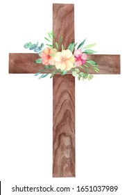 Download Watercolor Floral Cross Hd Stock Images Shutterstock