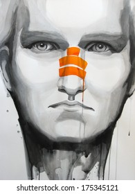 watercolor illustration young man | handmade | self made | painting 
