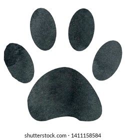 Watercolor Jagua Paw Print Illustration, Jaguar Paw Print Clipart, Jaguar Footprint Clipart 