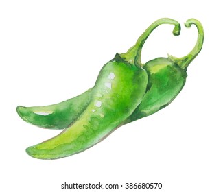 Watercolor Jalapeno