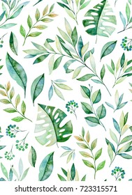 leaf frame images stock photos vectors shutterstock https www shutterstock com image illustration watercolor leaves branch seamless pattern on 723315571